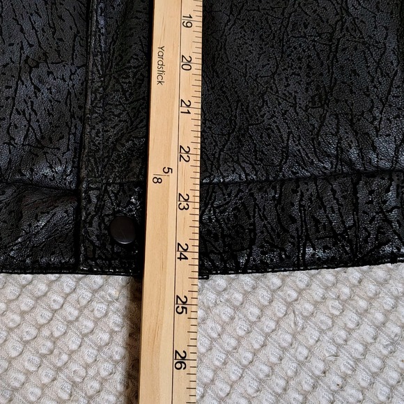 Vintage Wilsons Suede Leather 80's Glam Womens Jacket Textured Black Size 38 - Picture 15 of 16